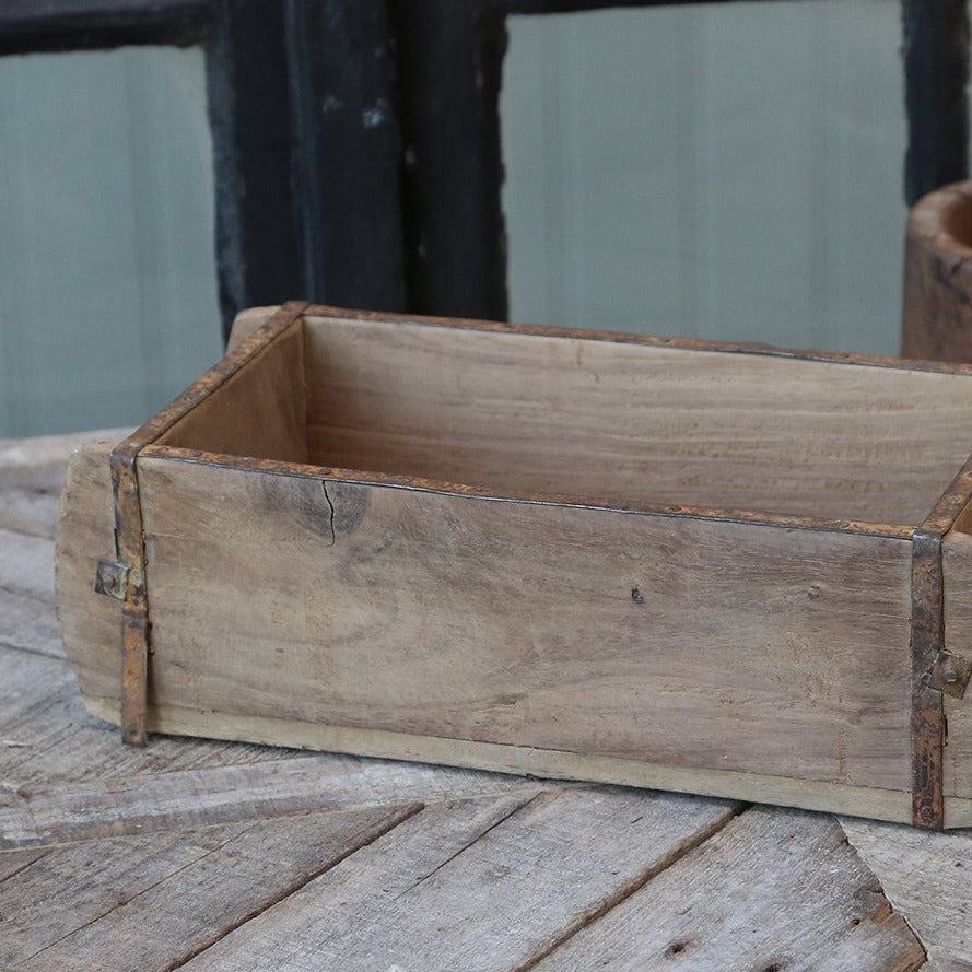 VINTAGE WOODEN BRICK BOX MOULD
