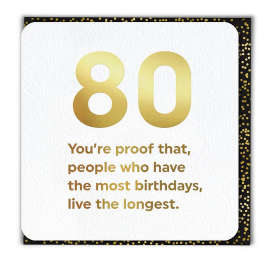 CARD | 80th BIRTHDAY AGE LIVE LONGEST