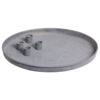 DECORATIVE TRAY WITH 4 MAGNETIC CANDLEHOLDERS
