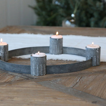 ZINC TEALIGHT CANDLEHOLDER
