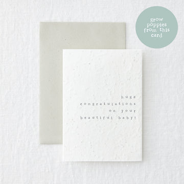 PLANTABLE SEEDED GREETING CARD | BEAUTIFUL BABY