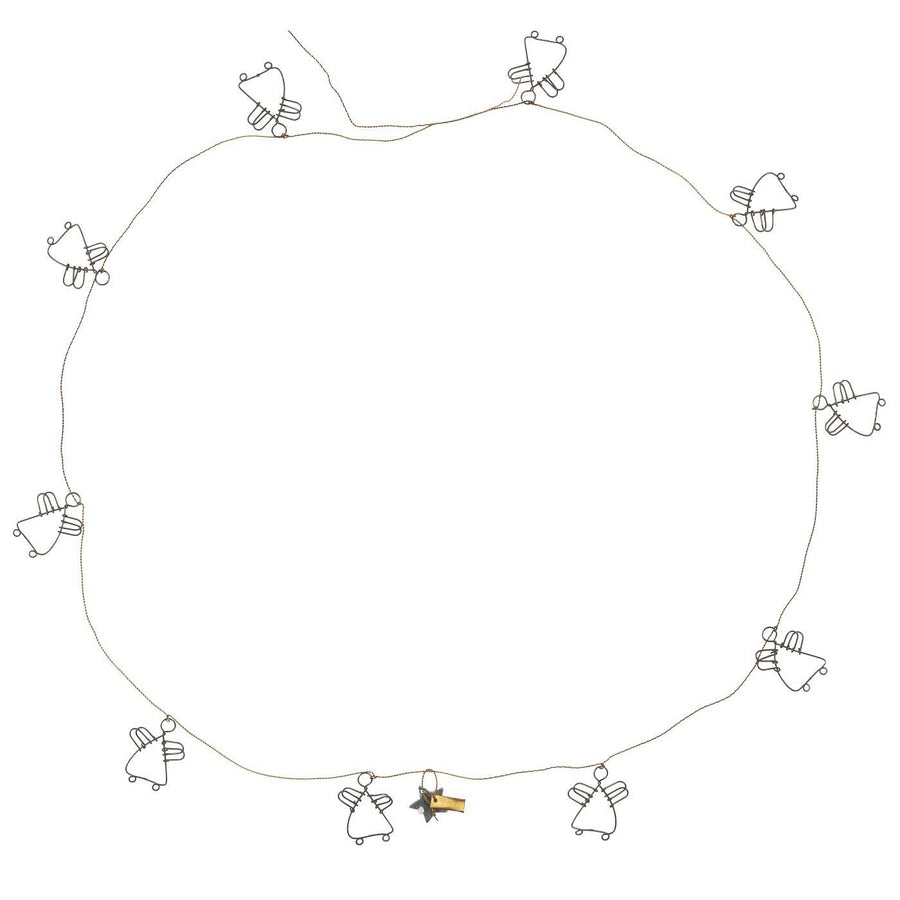 WIRE GARLAND WITH 10 ANGELS