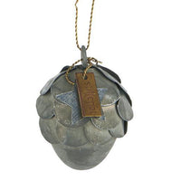 ZINC PINECONE ORNAMENT