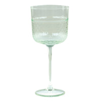 ANTIQUE GREEN GLASS CLAMART WINE GLASS