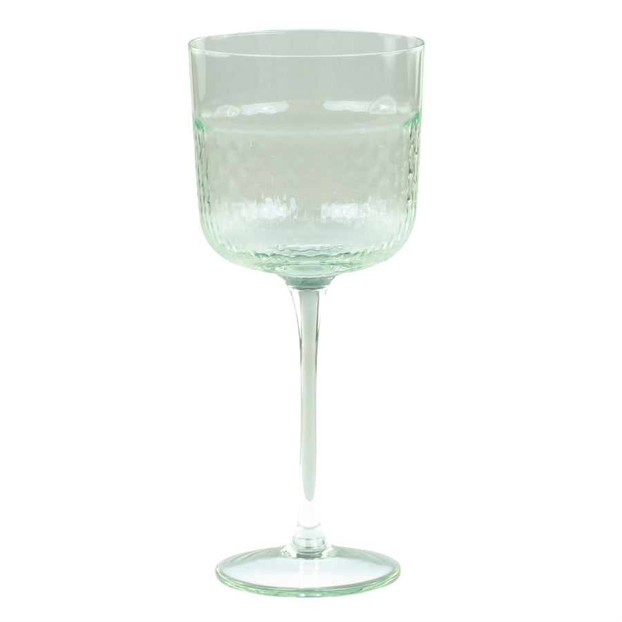 ANTIQUE GREEN GLASS CLAMART WINE GLASS