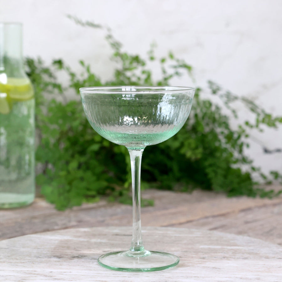 ANTIQUE GREEN GLASS CLAMART COCKTAIL GLASS