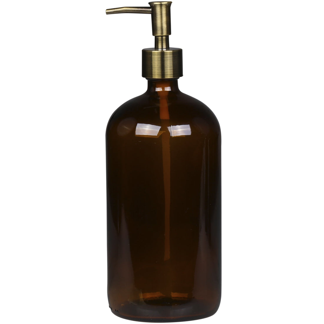 BROWN GLASS REFILLABLE BOTTLE WITH 2 PUMPS
