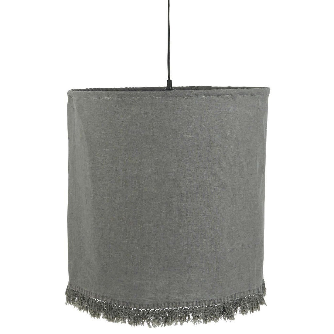 HANGING DARK GREY LINEN LAMP