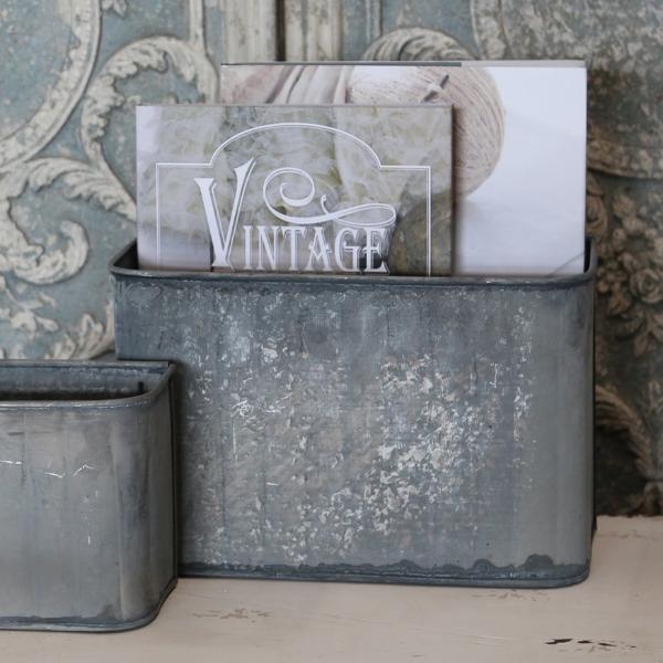 ZINC WALL MOUNTED STORAGE BOX