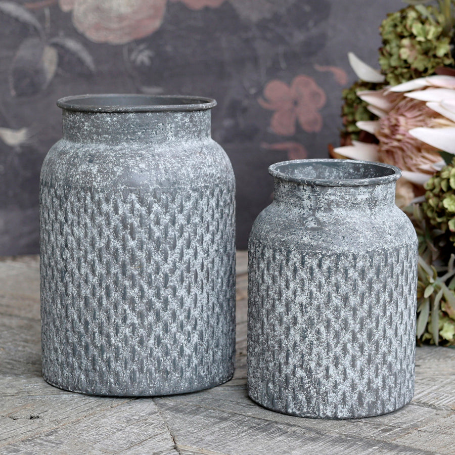 ZINC PATTERNED DECORATIVE JAR