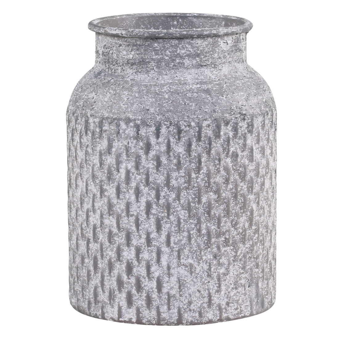 ZINC PATTERNED DECORATIVE JAR