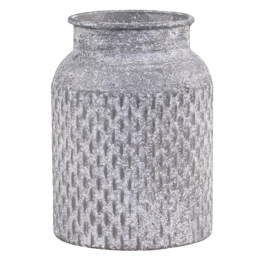 ZINC PATTERNED DECORATIVE JAR