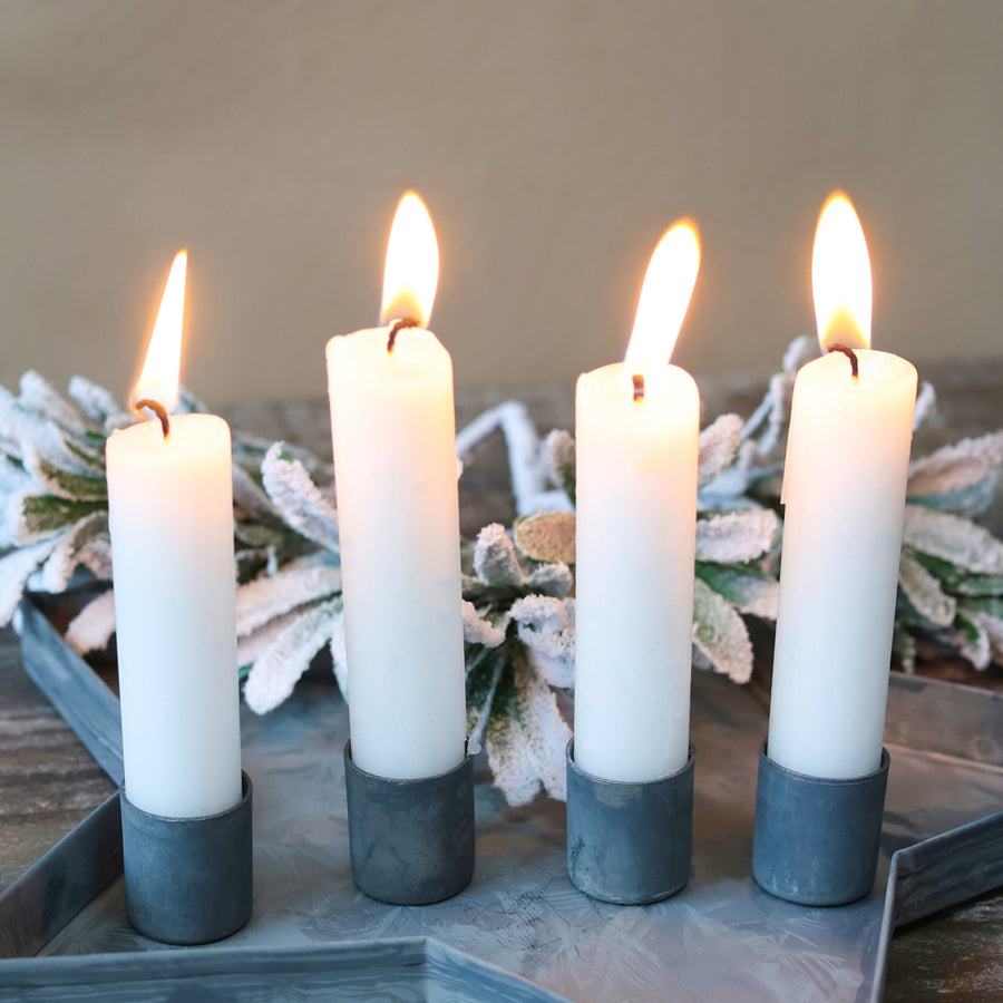 MAGNETIC ZINC CANDLE HOLDER