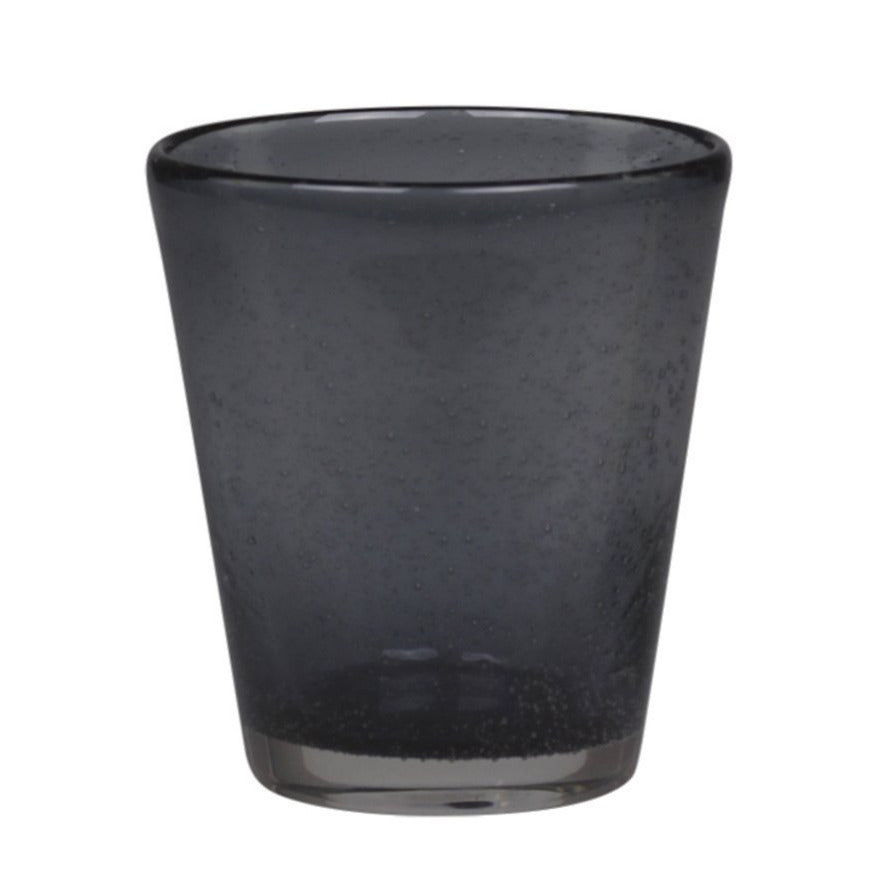 DARK GREY SMOKE BUBBLE DRINKING GLASS