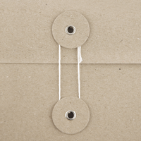 KRAFT ENVELOPE WITH GUSSET AND JAPANESE WASHER BINDING