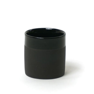 MATT & GLOSS GLAZED BEAKER | BLACK