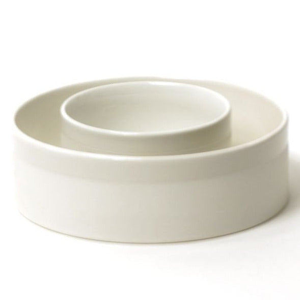 MATT & GLOSS GLAZED BOWL | WHITE