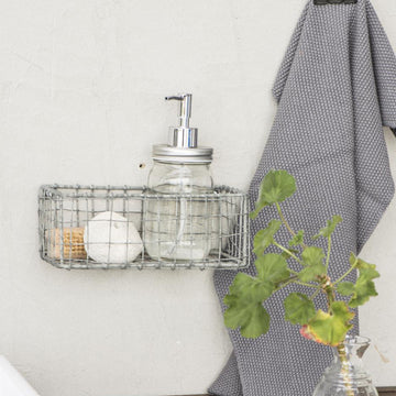 SMALL RECTANGLULAR WIRE STORAGE BASKET