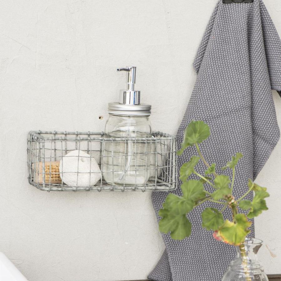 SMALL RECTANGLULAR WIRE STORAGE BASKET