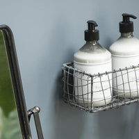 SMALL RECTANGLULAR WIRE STORAGE BASKET