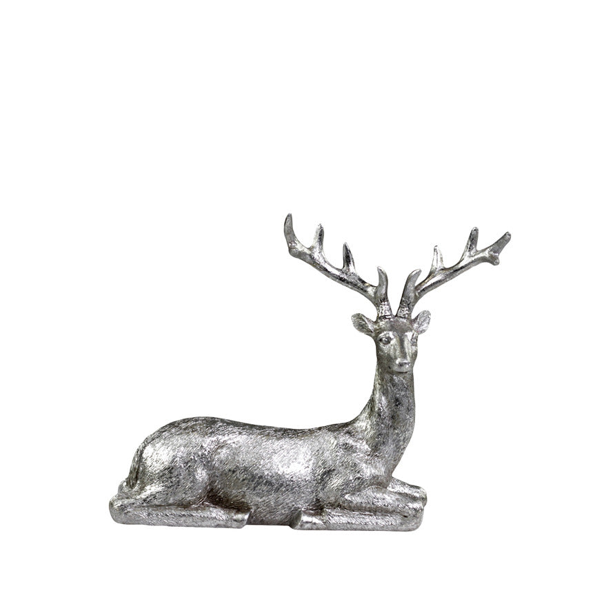 ANTIQUE SILVER DEER | LAYING