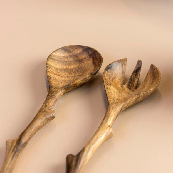 ACACIA TWIG SALAD SERVERS