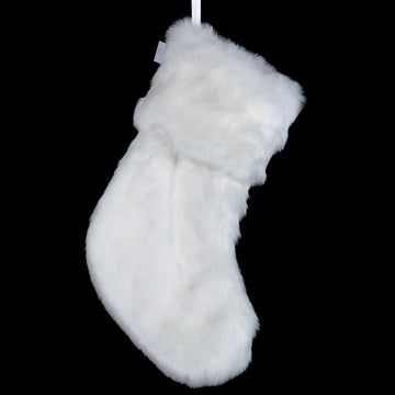FAUX FUR STOCKING | WHITE