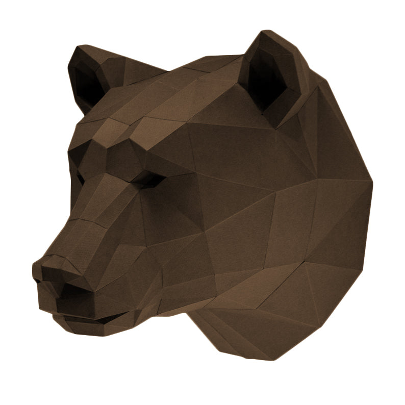 3D PAPERCRAFT WALL ART DIY KIT | BEAR HEAD