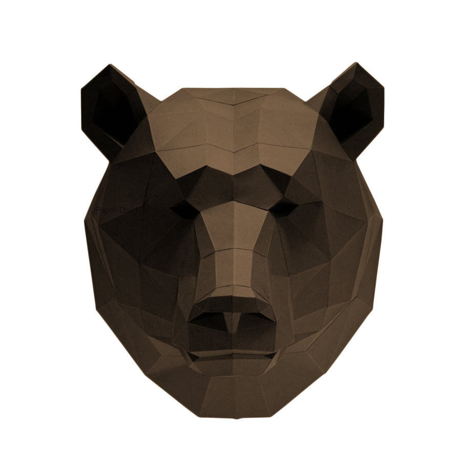 3D PAPERCRAFT WALL ART DIY KIT | BEAR HEAD