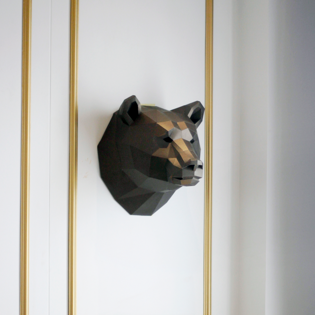 3D PAPERCRAFT WALL ART DIY KIT | BEAR HEAD