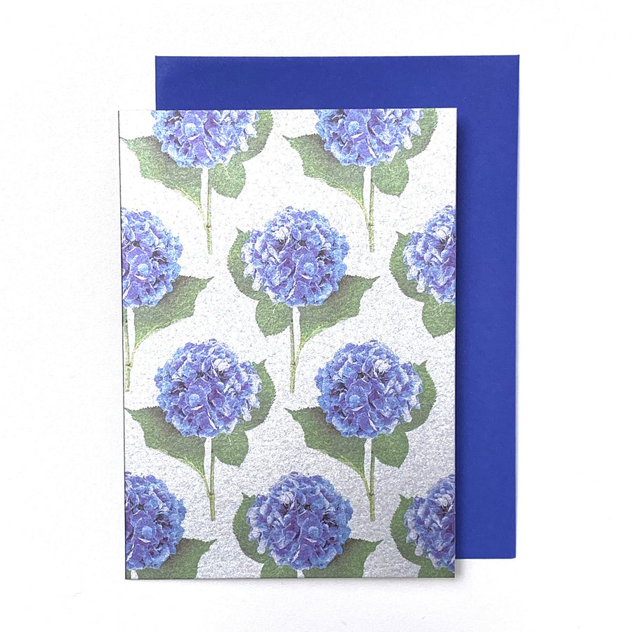 CARD | METALLIC BLUE HYDRANGEA