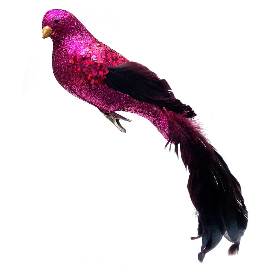 PINK LONG TAIL BIRD ON CLIP