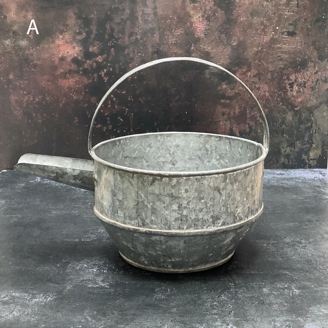 VINTAGE INDIAN IRON CURD POT