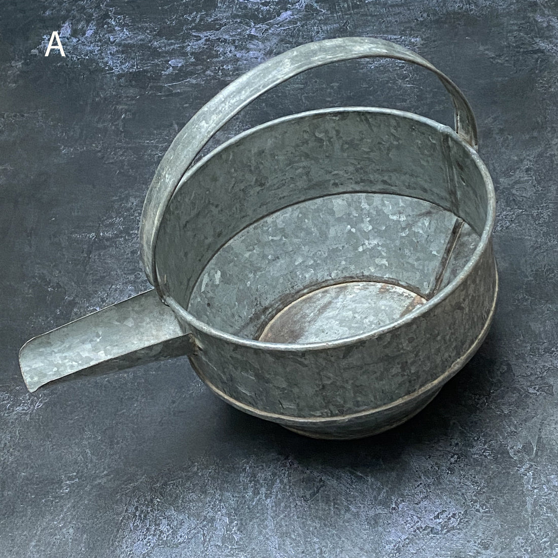 VINTAGE INDIAN IRON CURD POT