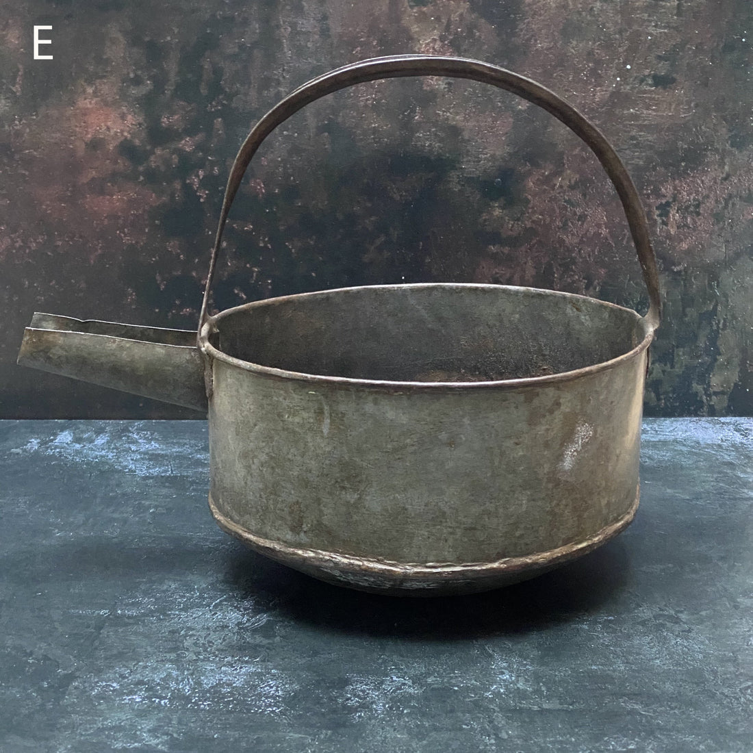 VINTAGE INDIAN IRON CURD POT