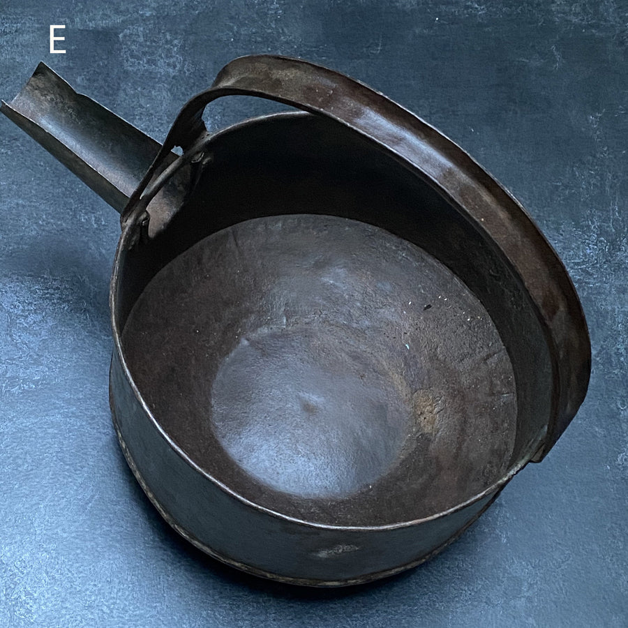 VINTAGE INDIAN IRON CURD POT