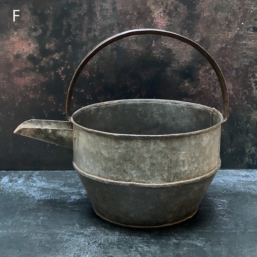 VINTAGE INDIAN IRON CURD POT