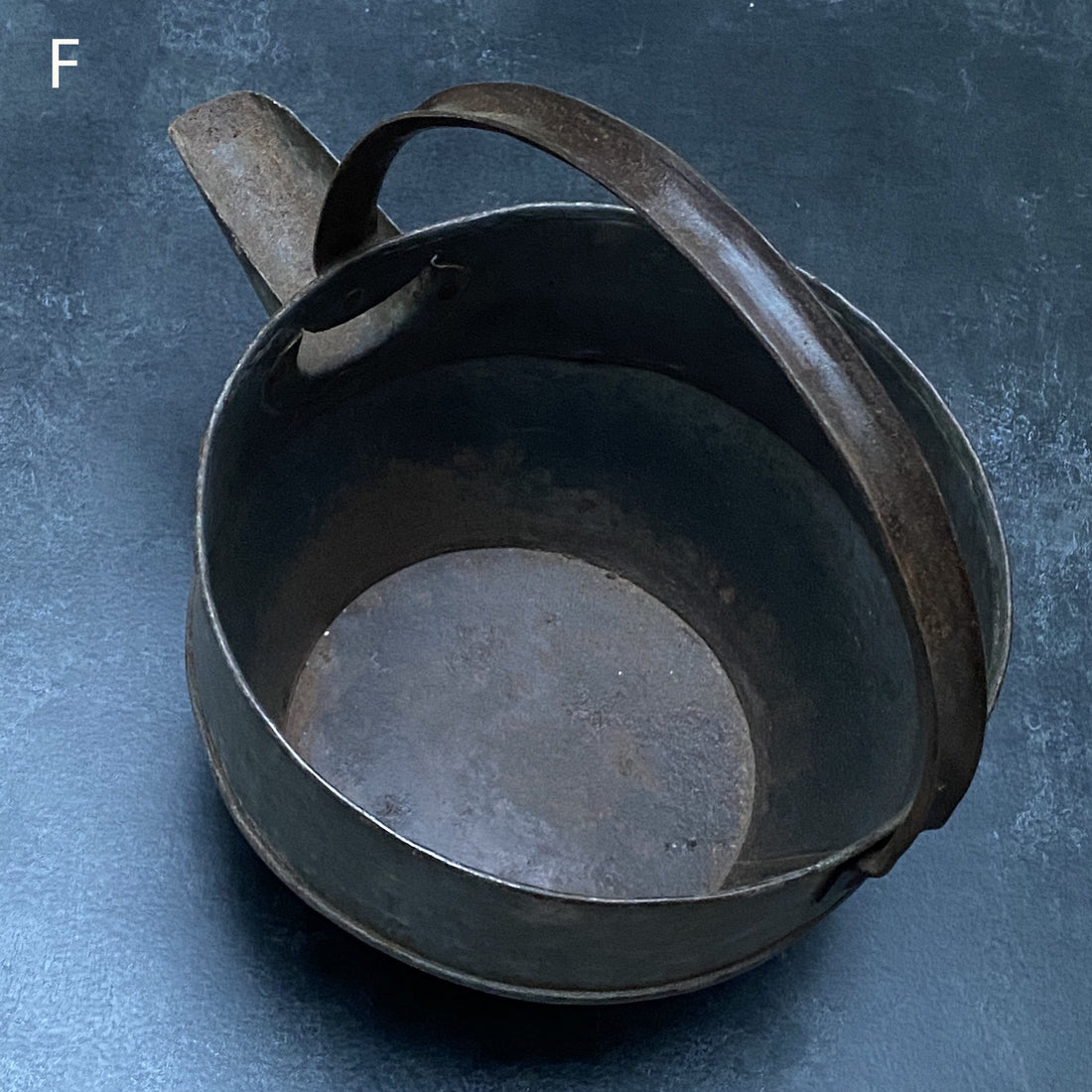 VINTAGE INDIAN IRON CURD POT