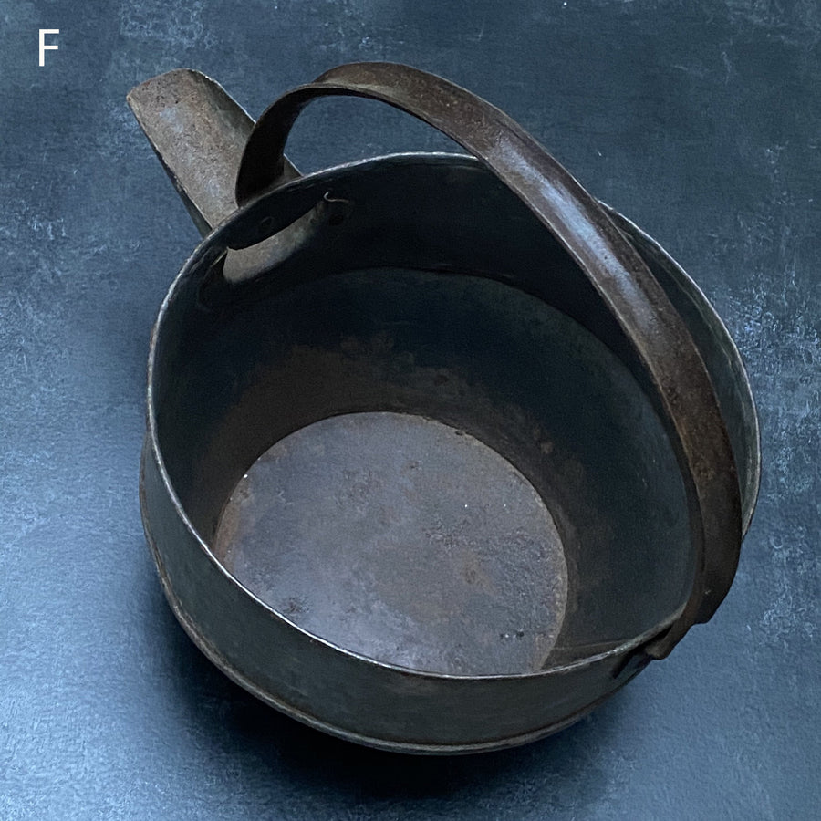 VINTAGE INDIAN IRON CURD POT