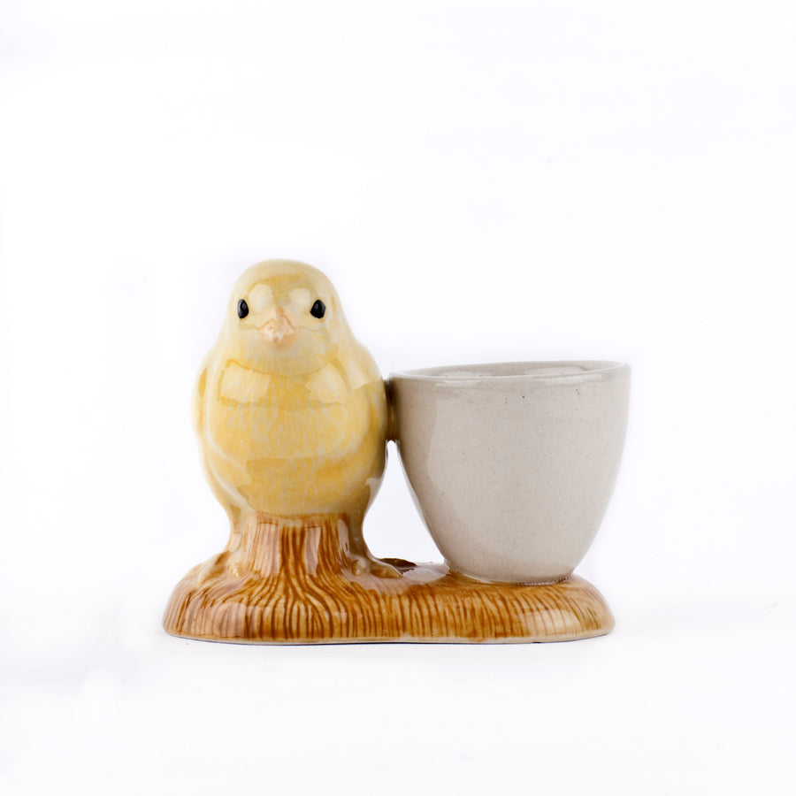 HANDPAINTED STONEWARE EGG CUP | BABY CHICK