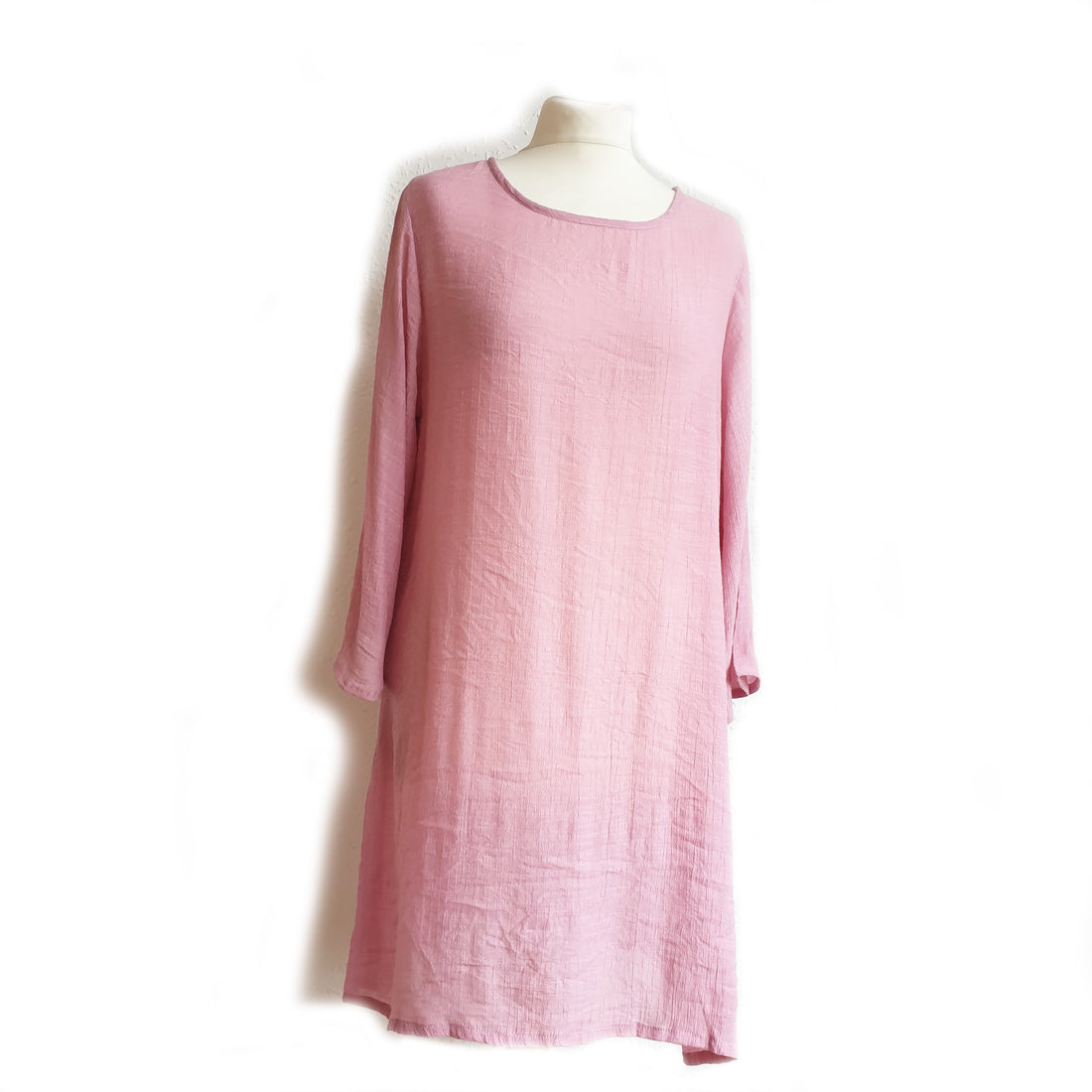 BAMBOO & COTTON TUNIC DRESS | DUSKY PINK
