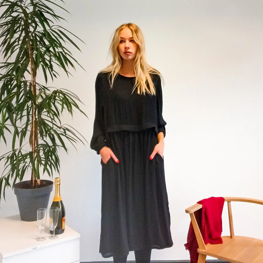 BAMBOO & COTTON ARLEE DRESS | AVOCADO | S|M
