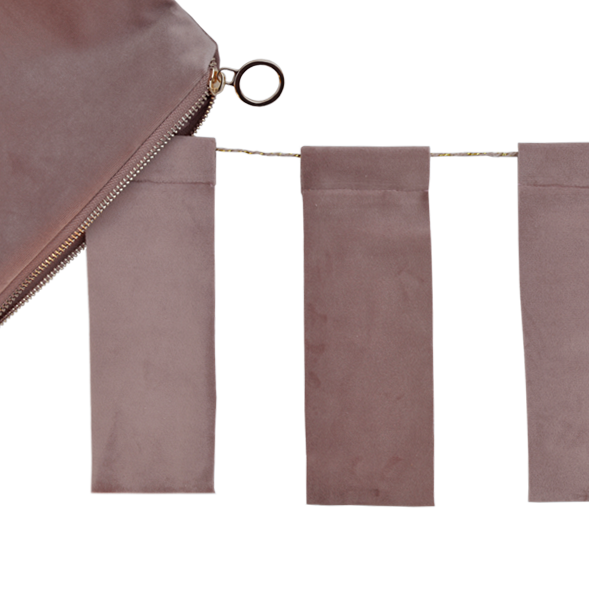 VELVET FLAG BUNTING | PINK