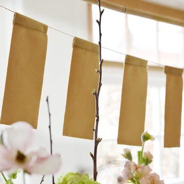 VELVET FLAG BUNTING | OCHRE