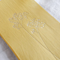 YELLOW NAPKINS WITH GOLD FOIL FLOWERS | PACK 20