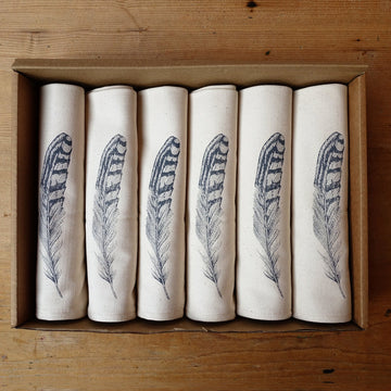 SET 6 NAPKINS | FEATHER