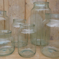 RECYCLED GLASS JAR VASE