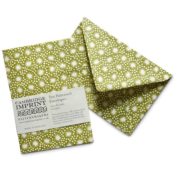 10 PATTERNED ENVELOPES | ANIMALCULES BAWDEN GREEN