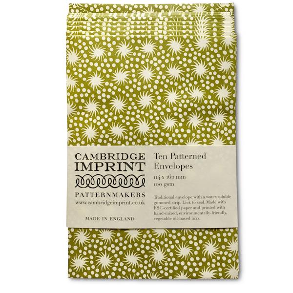 10 PATTERNED ENVELOPES | WILDFLOWERS YELLOW
