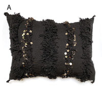 HANDIRA BERBER WEDDING BLANKET CUSHION | BLACK